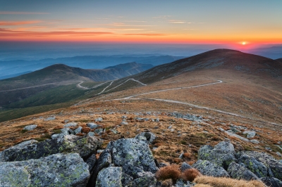 winding road on mountain